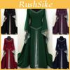 Atemberaubendes bodenlanges mittelalterliches Renaissance-Vintage-Kleid für Halloween-Feiern