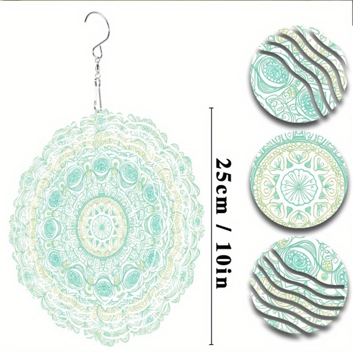 

Металлическая мандала, ветряной спиннер, 3D цветочный дизайн для внутреннего и наружного декора сада, рождественское украшение на День благодарения, подвеска с вращающейся цепочкой 01A