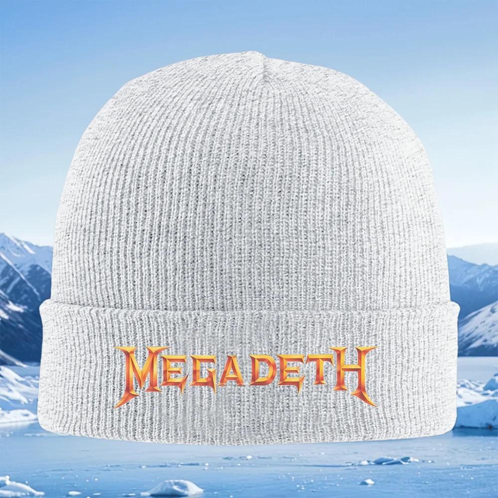 Golden Metal Band Design Knitted Hat Unisex Women Unisex Beanie Pullover Cap Winter Thermal Warm Christmas Outdoor Cycling Hiking S