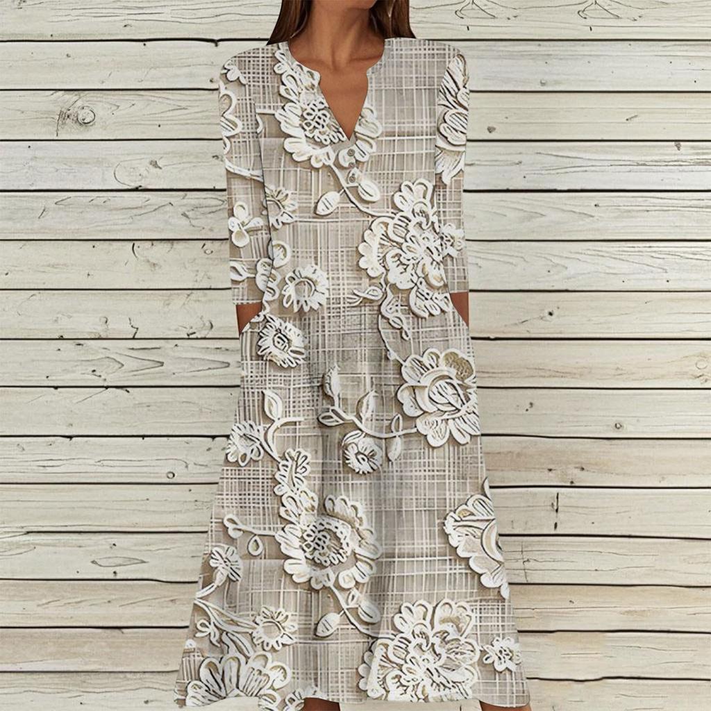 Women's Casual And Fashionable Round-neck  Sleeveless  Mid Length Dress