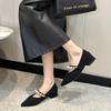 Fashion New Women's Luxury Pearls Rhinestones Patent Leather Women Pumps Elegant Pointed Toe Thin High Heels Female Party Wedding Shoes