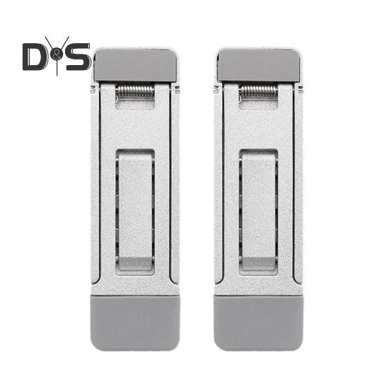 

2 шт. портативная подставка для ноутбука компактный дизайн портативный противоскользящий 3 регулировки высоты кронштейн для ноутбука компьютерные держатели серебряный