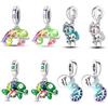 Copper Plated Luminous Chameleon Change Color Butterfly Insect Charms Pendant Fit Pandachoriginal Bracelets Diy Jewelry
