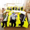 Chainsaw Man Beding Set Anime Carton Twin Beding Set Double 3 Piece Bed Soft with Soft Fabric Duvet Cover Double King Cover Home Textile