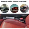Elastic Car Seat Gap Filler Organizer (2-Pack) - Universal Fit For Car SUV Truck, Black Leather Texture, Prevents Items From Falling Between Seats,