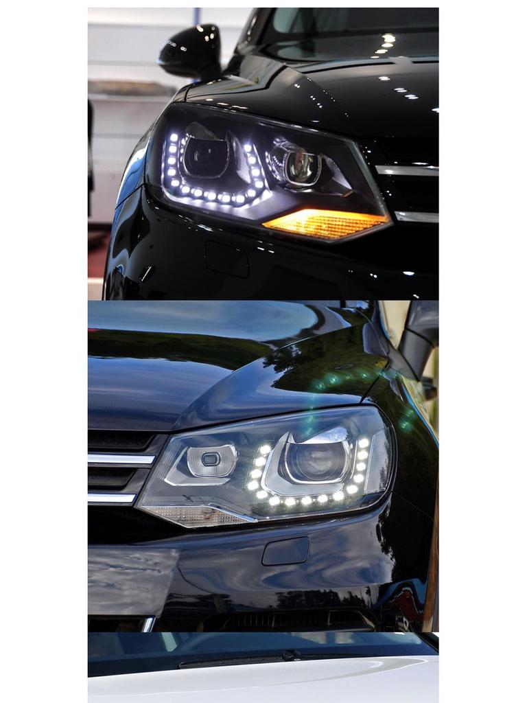 LED Headlight Assembly with Xenon and Turn Signals for 11-15 VW Touareg
