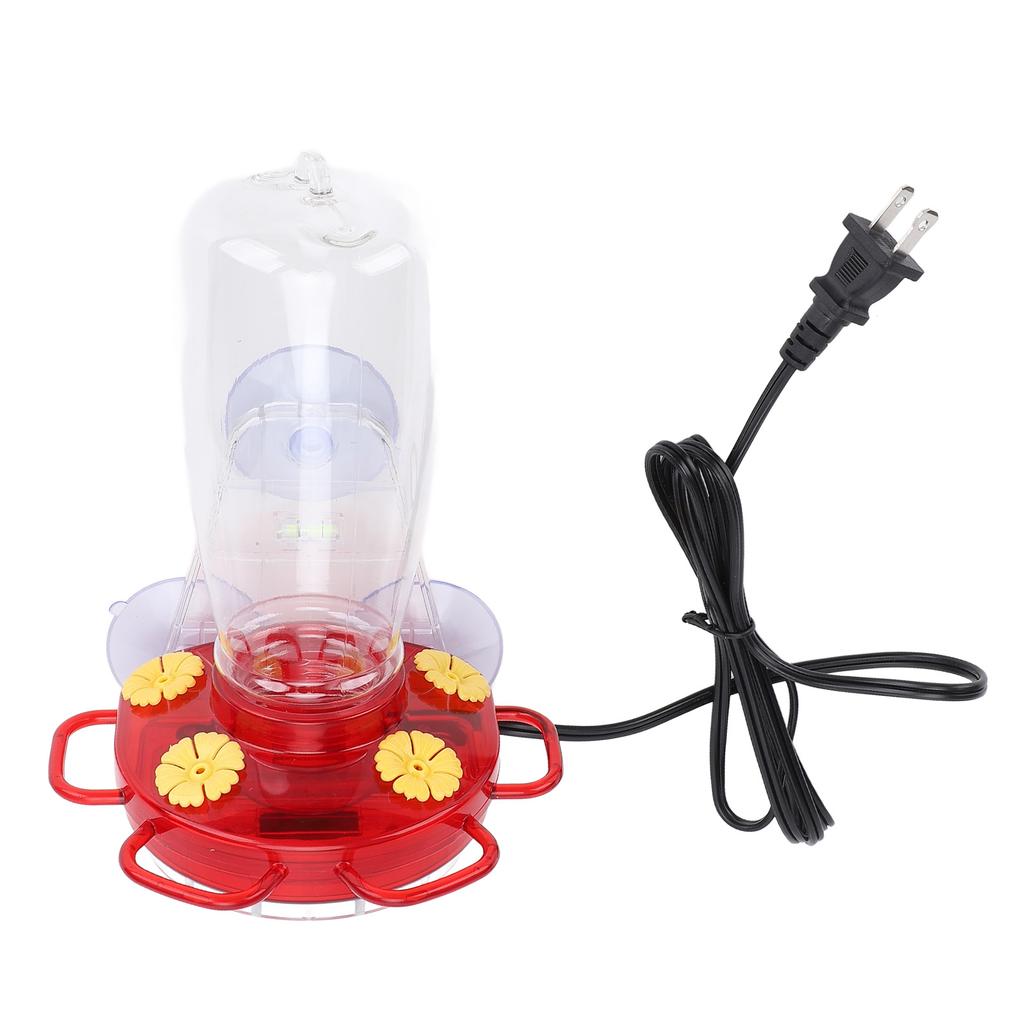 Heated Hummingbird Feeder for Outdoor Hanging Hummingbird Feeder with Suction Cup for Window Garden US Plug 110V