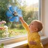 Baby Sucking Toy With Suction Cup Flower Spinner For Bath Water Play And Hand Eye Development