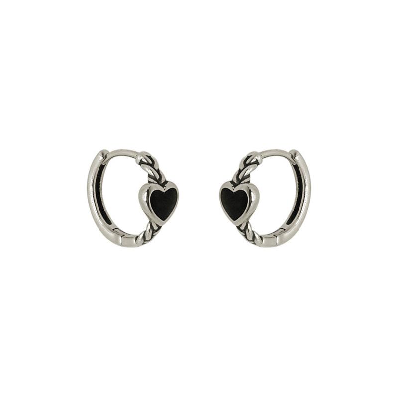 

JMXD-новый высококачественный дизайн, черные тканые серьги-капли в форме сердца в стиле ретро, ​​серьги Love Earrings