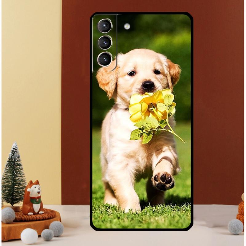 Golden Retriever Hund Hülle Für Samsung Galaxy S24 S26 Ultra S21 S22 S20 S23 S25 Ultra S10 Plus S25 FE Abdeckung Funda