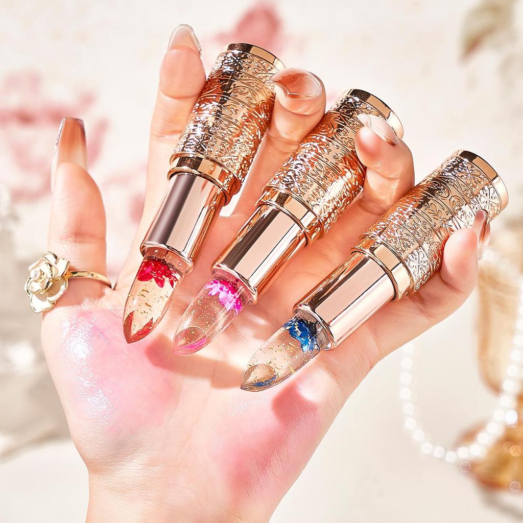 Petal Fresh Color-Changing Moisturizing Lipstick with Gold Foil - Non-Stick, Non-Fading, Temperature Reactive Lip Balm.