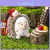 Cute Hedgehog Apple Cartoon Animal Plush Doll Pendant For Kids And Teen Backpack Accessories