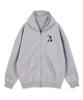 Astral Projection Astral A Oversized Wide Shoulder Zip-Up Hoodie_Melange