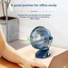 Night Light Fan Portable Mini Desktop Clip On Hanging TYPE-C Charging 18650 Battery Life Fan Cooling Fan Table Handheld Electric