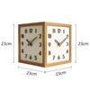 Corner Wall Clock Wood Double Sided Wall Watch Luxury Aesthetic Modern Clocks Silent Elegant Decorative Living Room Watches