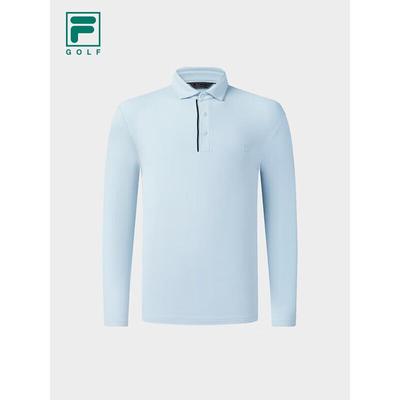 Men's Long Sleeve Knit Golf Polo Shirt