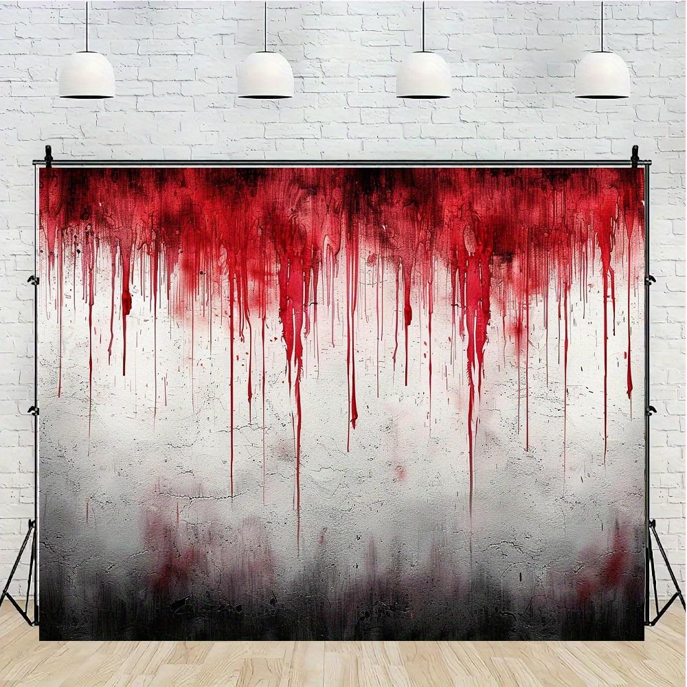 Halloween Blood Drop Ghostly Background Cloth - 1 Piece of Polyester Zombie-themed Party Decoration