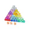 30 Pezzi Cubi Acrilici Cristallo Arcobaleno Blocchi Gemma Impilabili Blocchi Sensoriali per Imparare Colore Luce Ombra Giocattolo Bambini