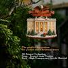 .2D Acrylic United States 250th Anniversary Bell Ornament Patriotic Commemorative Doorbell Home Xmas Tree Hanging Decoration