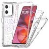For Motorola Moto G05 4G/E15 4G Case Clear Acrylic TPU Hybrid Phone Cover with Laser-printed Film