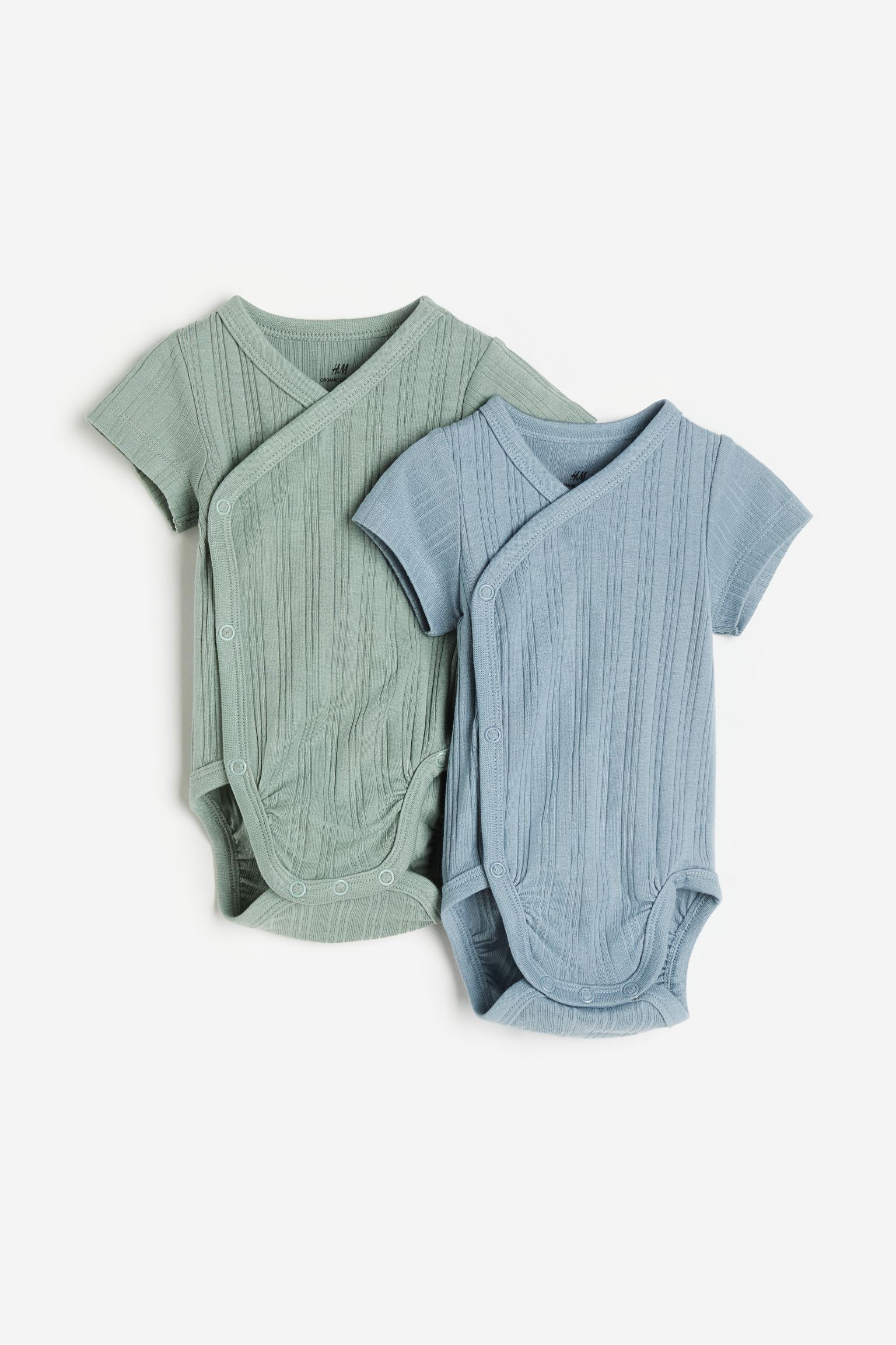 

2-pack wrapover bodysuits