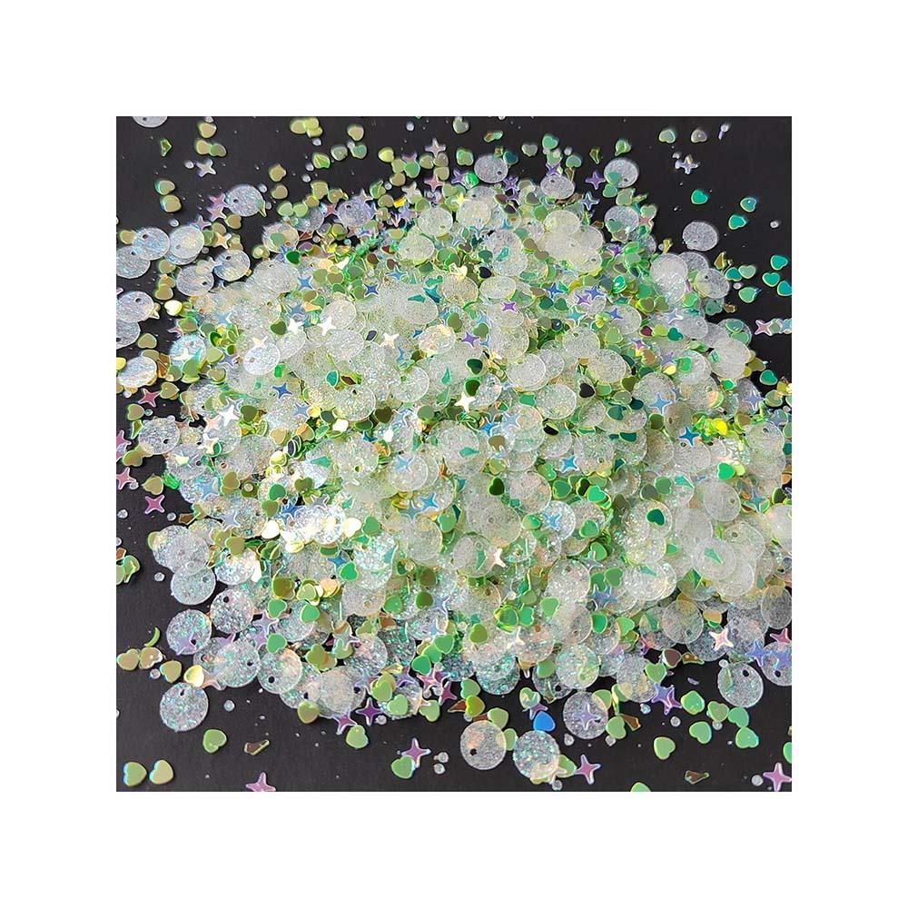 Sequin Glitter Mix Star Heart Dot Shaped Colorful Loose Sequins for Shaker Card NailArt Scrapbook Decoration Makeup Confetti