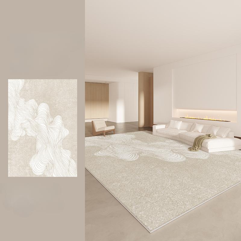 

Cream Plush Carpet Large Area Rugs for Living Room Bedroom Home Thick Anti-slip Fluffy Soft Floor Mat 80*120cm