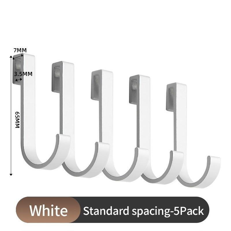 Sliding Aluminum Alloy S Hooks Detachable Hangers for Square Tube Kitchen Bathroom Rack