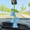 1PC Lily Of The Valley Pendant Crochet Car Mirror Hanging Accessories Crochet Flower Auto Accessories