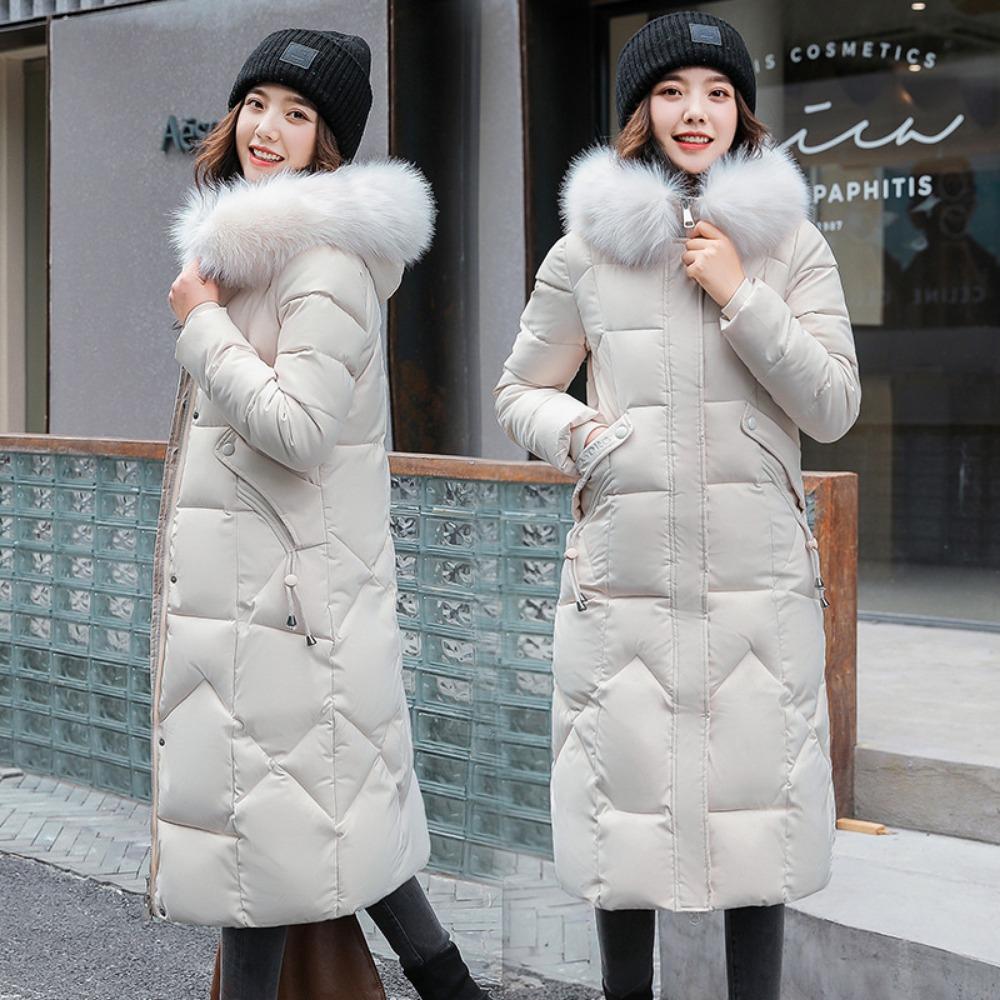 New coat women's winter cotton-padded clothes Korean version medium and long cotton clothes thickened cotton clothes