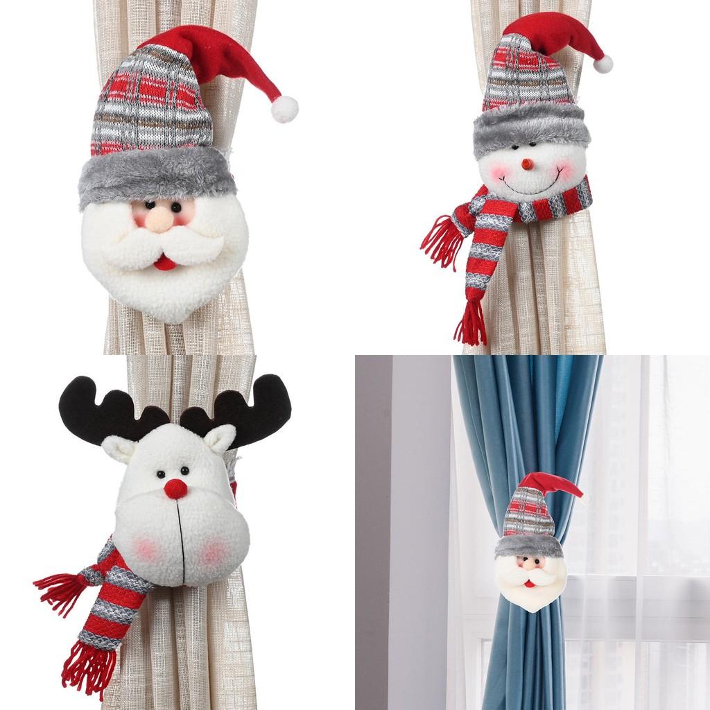 Festliche Weihnachts-Raffhalter mit entzückenden Weihnachtsmann-, Schneemann- und Rentier-Motiven