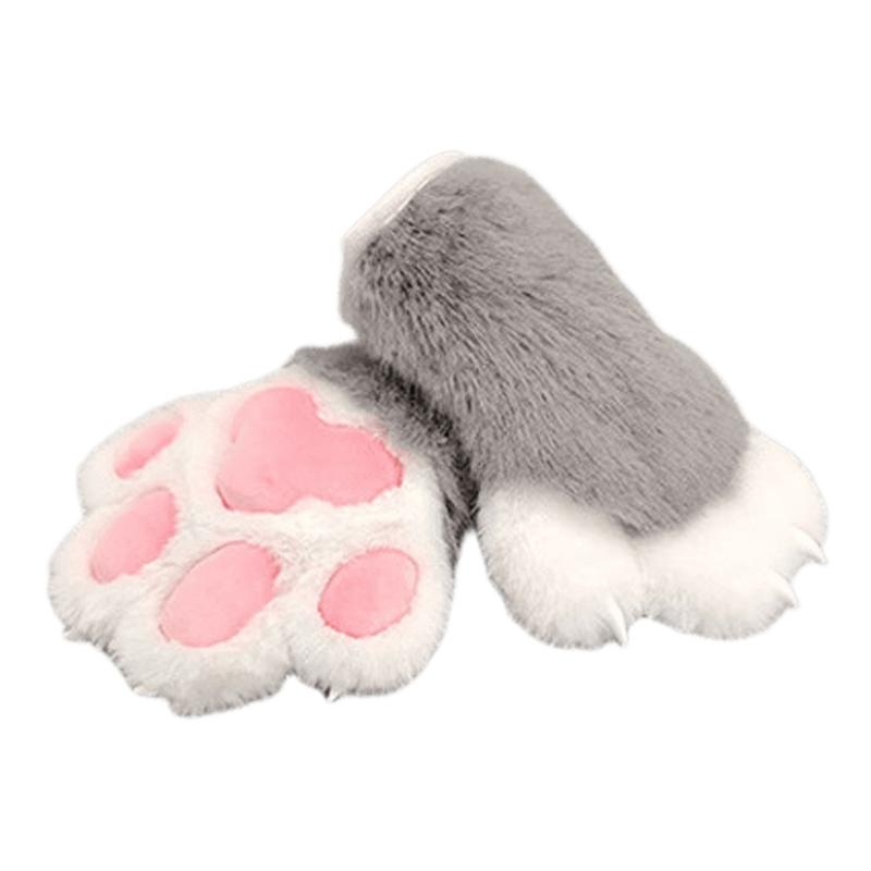 Furry Cats Paws Gloves With Realistic Design And Soft Inner Lining For Cosplay And Daily Wear Anime Event Fursuit Props