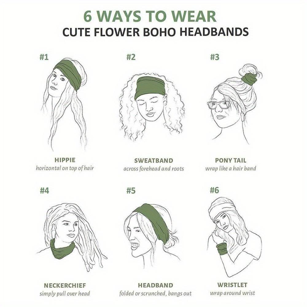 1pc Bohemian Style Headband with Anti Sweat and Sweat Absorbing Features, Essential for Yoga/outdoor Cycling Activities