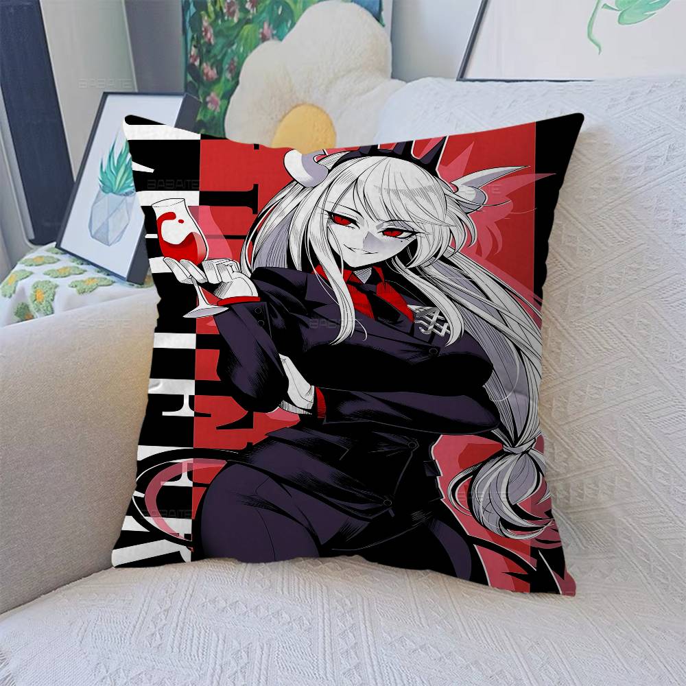 Helltaker Anime Office Cushion Pillowcase Car Cushion Cover45X45CM Lumbar Pillowcase Sofa Pillowcover