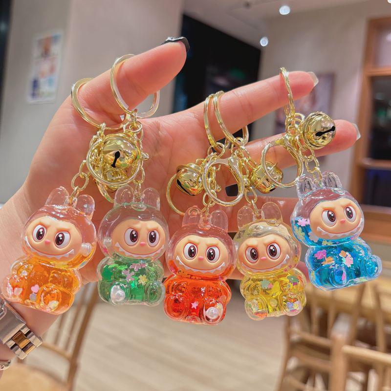 

Cartoon Labubu Quicksand Keychain Pendant Exquisite Backpack Decoration Gifts