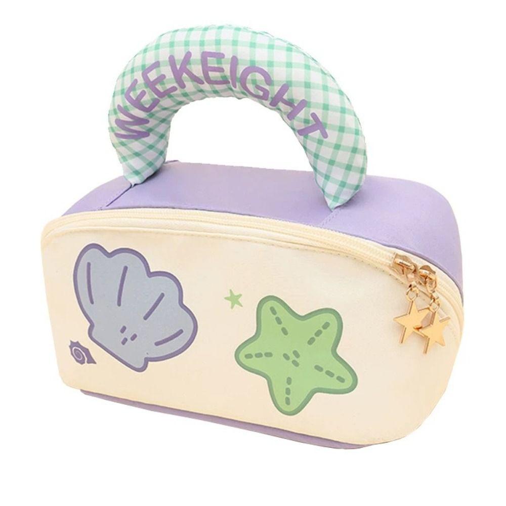 Dopamine Color Cute Makeup Bag Kawaii Toiletry Bag Storage Bag Handheld Cosmetic Case  Girls
