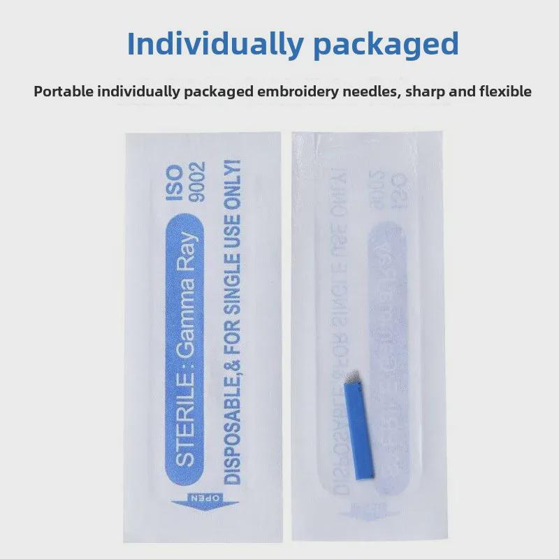 China Blue Leather Embroidery Needle Series - Manual Fog Blade for Semi-Permanent Embroidery