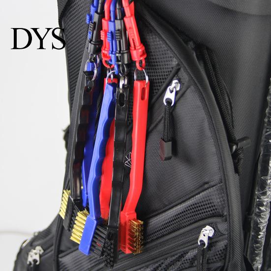 Plastic Golf Cleaning Brush 2 Sided Useful Multi-functional Steel Club for Outdoor Dense Bristle