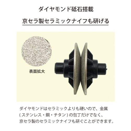 Kyocera Diamond Roll Sharpener Knife Sharpener Manual For Knives (Ceramic, Stainless Steel, Titanium, Steel) Double Edge Diamond Whetstone Vertical Po