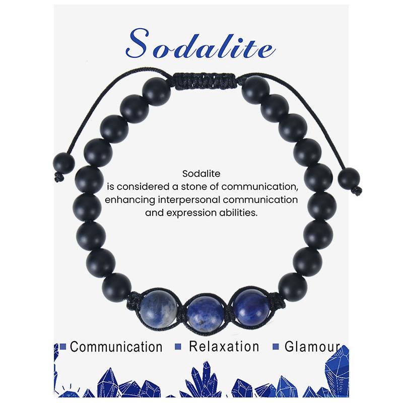 New Natural Stone Amethysts Bracelet with Card 8mm Pink Quartz Fluorite Beads Bracelet Adjustable for Women Men Couple