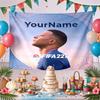 Mbappe Custom Your Name Wall Decor Tapestry Art For Pet Memorial Birthday Wedding Party Backdrop Family Gift