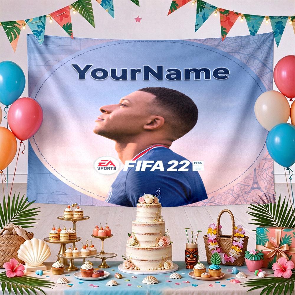 Mbappe Custom Your Name Wall Decor Tapestry Art For Pet Memorial Birthday Wedding Party Backdrop Family Gift