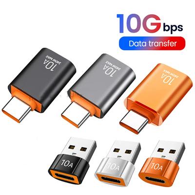 10A USB 3.0 zu Typ C Adapter OTG Typ C Stecker auf USB Buchse Konverter für Laptop Xiaomi Samsung USBC Schnellladeadapter