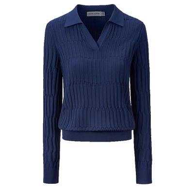 GIOVANNI VALENTINO Damen Langarm POLO Strickpullover