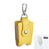 PU Leather Hand Sanitizer Holder with Metal Keychain Empty Refillable Bottle Perfect Small Gift for Friends