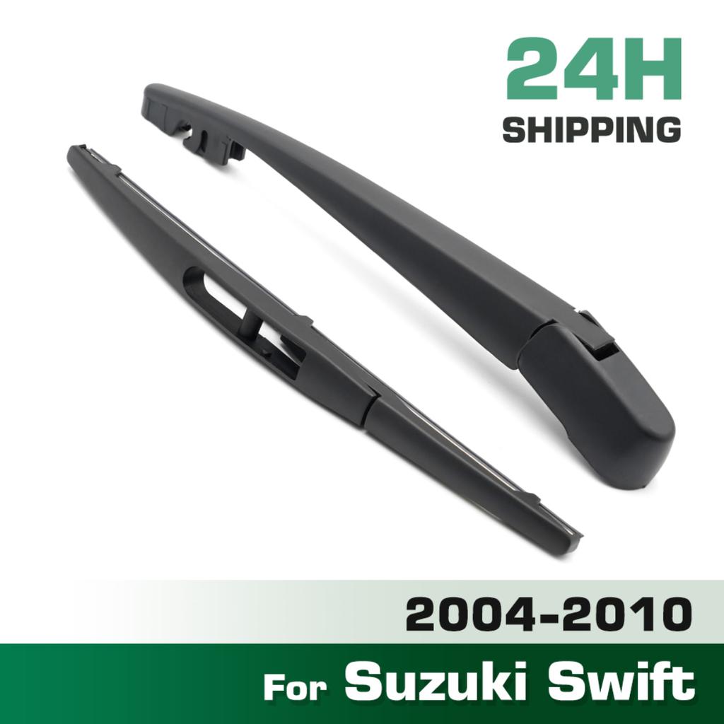 Wiper 10" Rear Wiper Blade & Arm Set Kit For Suzuki Swift 2004 - 2010 Windshield Windscreen Tailgate Window Rain Brush