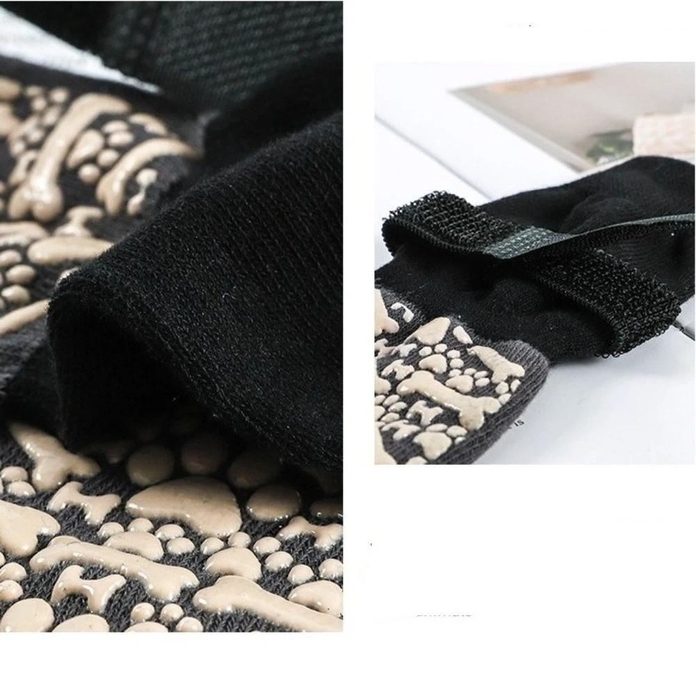 4 pieces/set Warm Anti-Slip Dog Socks Wear Resistant Dog Paw Protection  Outdoor Indoor