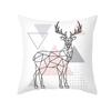 Nordic Christmas Pillow Cover Simple Printed Lines Elk Series Sofa Office Pillow Cushion Cover