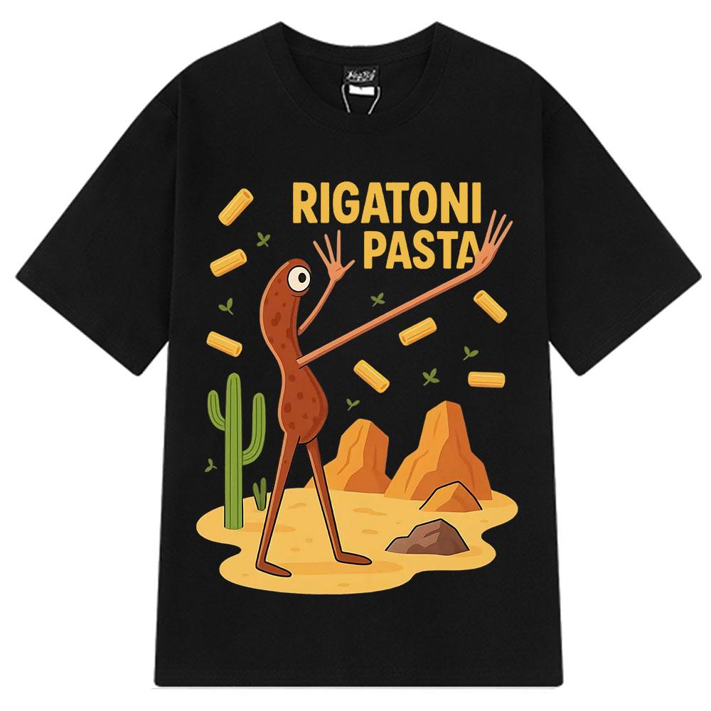 Marcus The Worm Rigatoni Pasta FunnyT-shirt for Men Women 100% Cotton T Shirts Short-sleeved Hip-hop Casual T-shirts Streetwear 4XL
