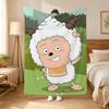 Lazy Goat Animal Wall Art Throw 240g flannel blanket, suitable for sofas, beds, offices,  exquisite gift blankets